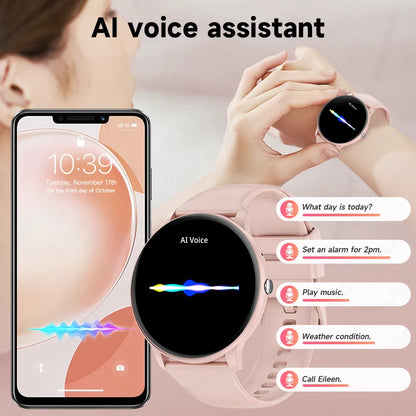 Smartwatch LIGE 2025 — Bluetooth 5.3, Écran 1,39", Santé 24h, IP68
