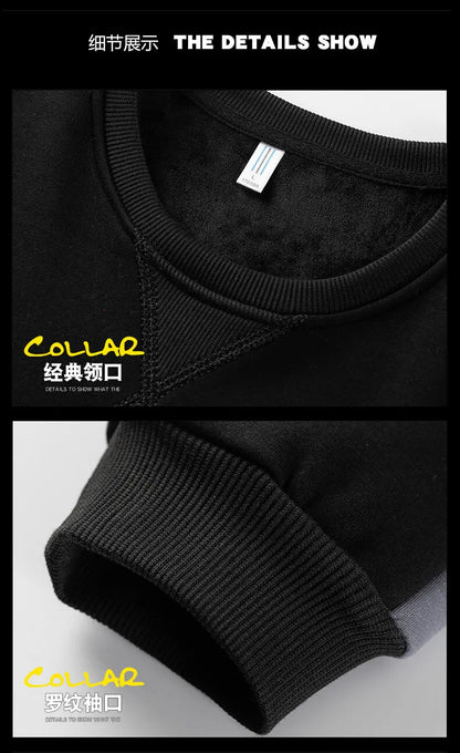 Sweat-shirt Col Rond Homme — Coupe Ample | Motif Patchwork | Sans Capuche | 4 Saisons | 3 Coloris | Asian M à 5XL