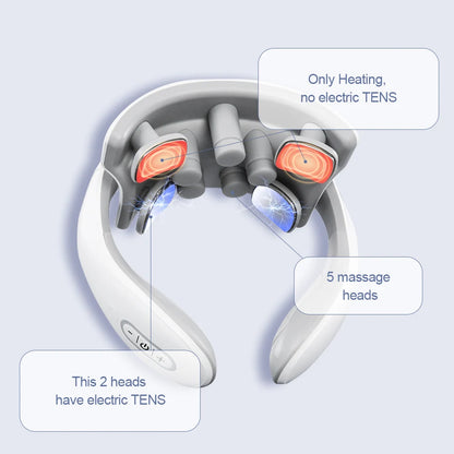 Masseur intelligent électrique TENS EMS pour le dos et le cou, 4 modes, pour la relaxation musculaire et la santé, outil de massage des épaules et cervicales