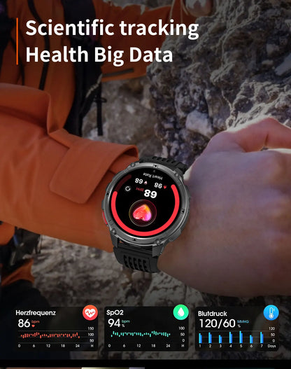 Smartwatch GPS GUHUAVMI T-Rex3 Pro 2026 — AMOLED 1,7", 1100mAh, 10 ATM, 100+ Sports, 15 Variantes