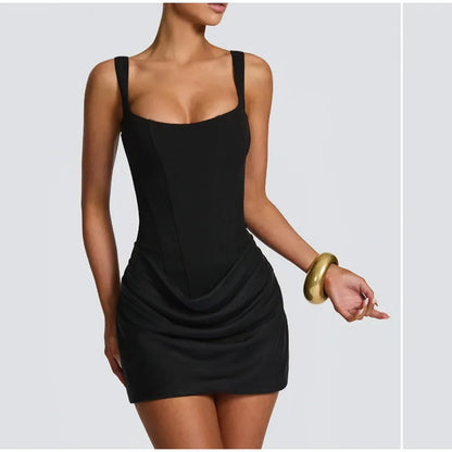 Mini Robe Fourreau Femme — Col Roulé, Sans Manches, Taille Haute, 5 Coloris | TechNova X