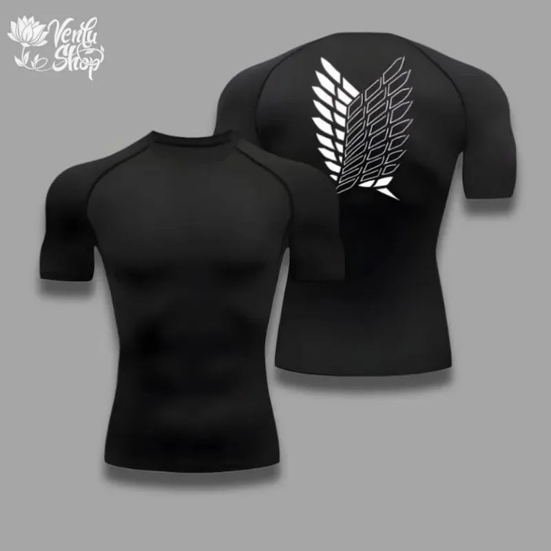 T-shirt Sport Homme — Séchage Rapide | Haute Élasticité | Style Anime | Fitness & Musculation | 3 Coloris | S à XXXL