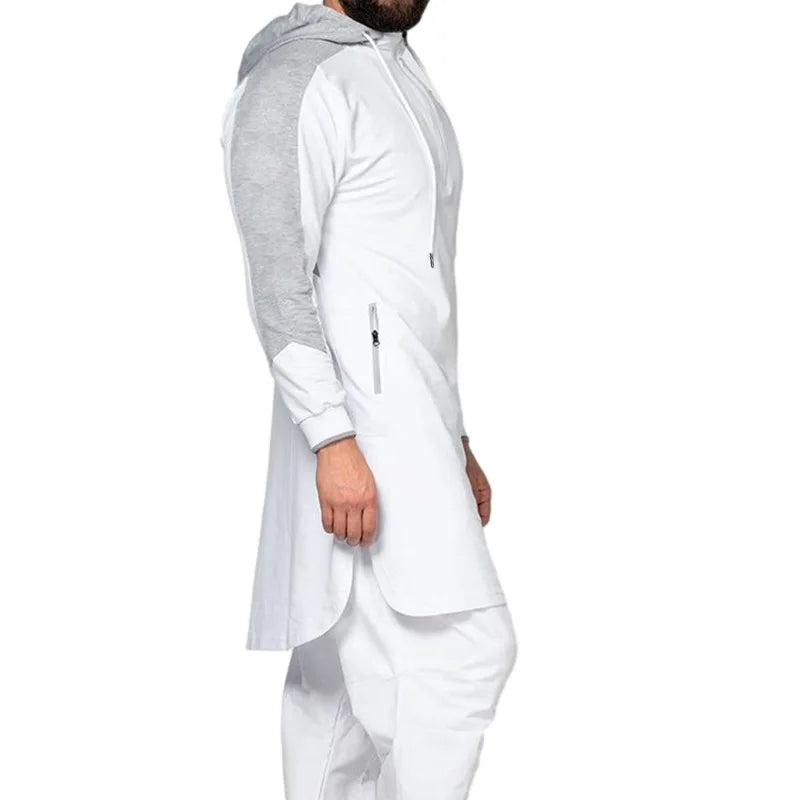 Sweat Zippé Homme Col Rond — Coupe Large, Manches Longues | Printemps-Automne