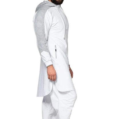 Sweat Zippé Homme Col Rond — Coupe Large, Manches Longues | Printemps-Automne