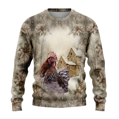 Sweat-shirt Unisexe Imprimé 3D — Style Harajuku & Y2K | Animaux de Ferme | Col Rond | Adulte & Enfant | 11 Coloris