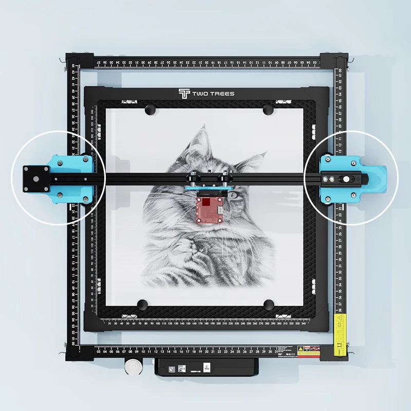 Graveur Laser deux arbres TTS 10 Pro, avec contrôle hors ligne Wifi, Machine de gravure Laser 10W pour la sculpture sur verre, métal et cuir
