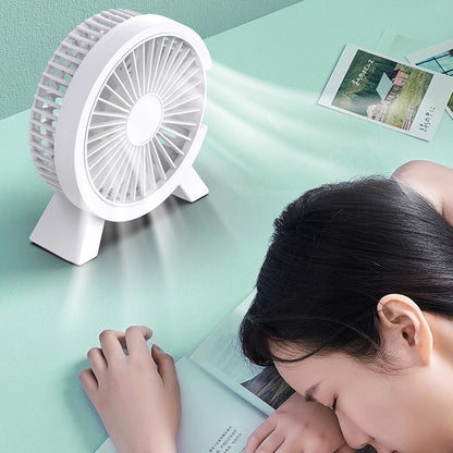 Mini Ventilateur USB Bureau 4 Pouces — Silencieux, Base Stable & 3 Coloris