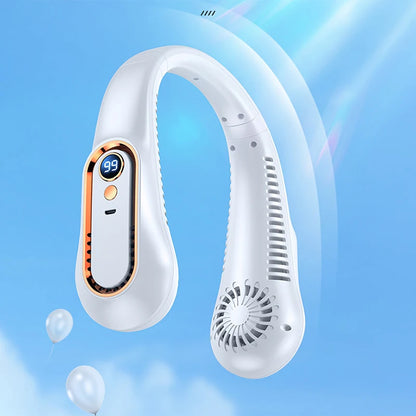 Ventilateur de Cou Sans Pales 7000mAh — Affichage LED, Minuterie 2-8h & Rechargeable USB