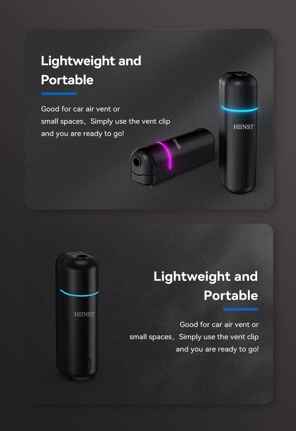 Diffuseur Parfum Voiture Électrique Sans Eau — Clip Ventilation USB & Huile Essentielle