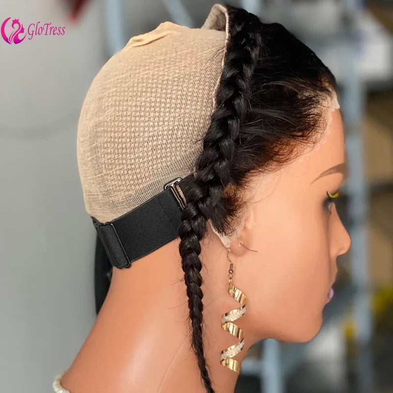 Frontal Dentelle 13x4 Cheveux Humains Remy Brésiliens GloTress — Bouclé, Nœuds Blanch is, Partie Centrale, 10-22 Pouces | TechNova X