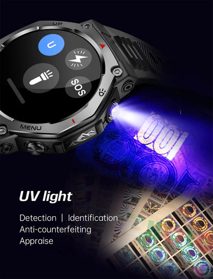 Montre Connectée Sport ZYKEXUAN T-Rex3 — AMOLED 1,43", Étanche 10 ATM, Boussole, Altimètre, 100+ Sports, 13 Coloris | TechNova X