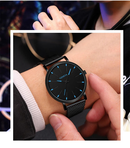 Montre Quartz Minimaliste Homme DIJANES KL959 — Ultra-Fine 8 mm, Bracelet Maille ou Cuir, Verre Hardlex, 9 Coloris | TechNova X