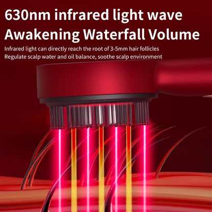 Electric Massage Comb, Red Light Therapy, Vibration, Hair Growth, Scalp Brush, Anti-Hair Loss, Liquid Oil Applicator