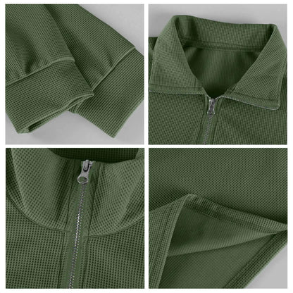 Sweat Col Polo Homme — Manches Longues, Fermeture Éclair, Coupe Ample | Automne-Hiver