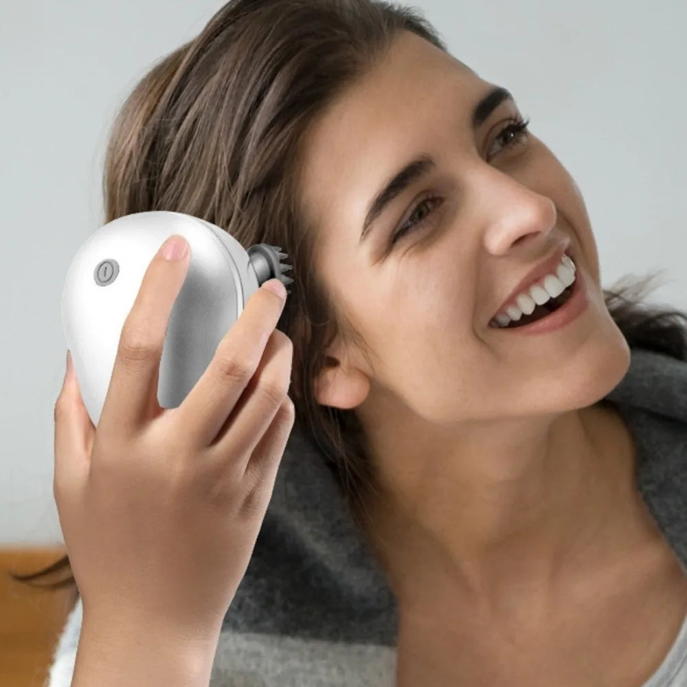 Electric Head Massager Muscle Scalp Relax Kneading Rechargeable Scalp Massager Vibration Head Massage Machine Gift