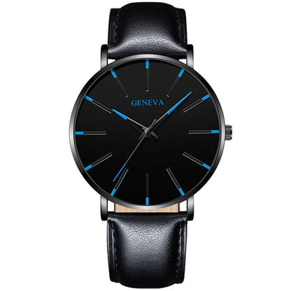Montre Quartz Minimaliste Homme DIJANES KL959 — Ultra-Fine 8 mm, Bracelet Maille ou Cuir, Verre Hardlex, 9 Coloris | TechNova X