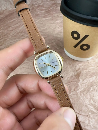 Montre Femme Quartz Petit Cadran zkceenier SN250233 — Bracelet Cuir, Style Mode Étudiant, 6 Coloris