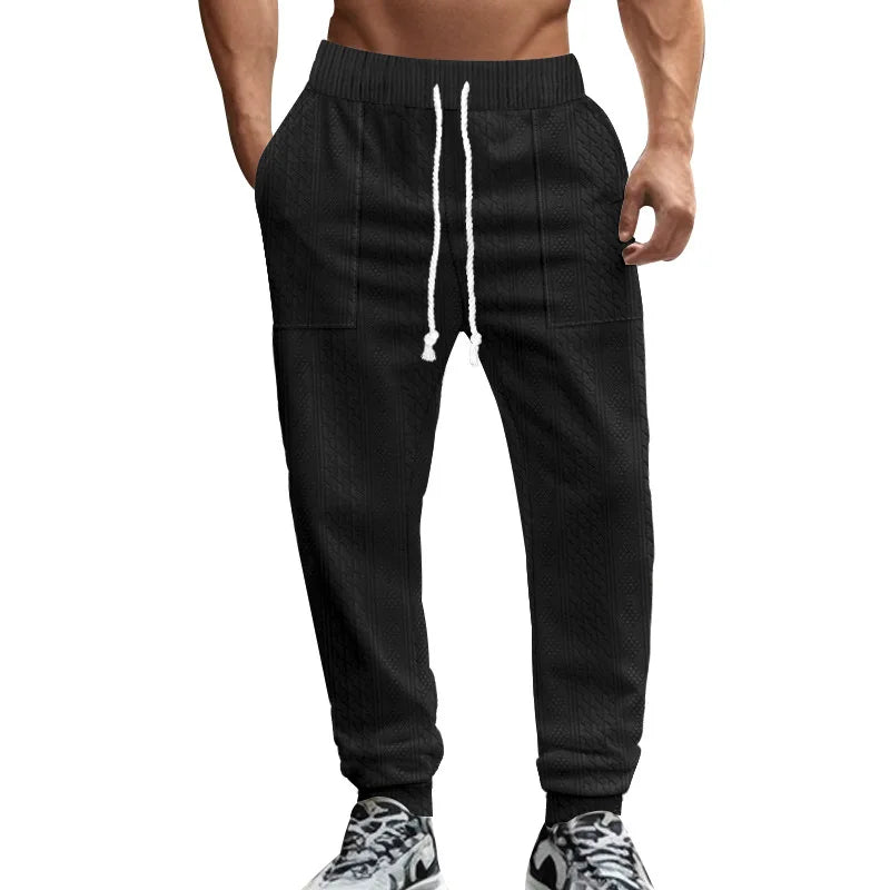 Pantalon de Jogging Homme Couleur Unie — Style Américain | Coupe Ample | Cordon de Serrage | Poches | 5 Coloris | S–XXXL