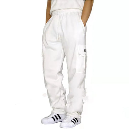 Pantalon décontracté pour homme 2026 – Survêtement uni multi-poches pour homme, automne-hiver, coupe oversize