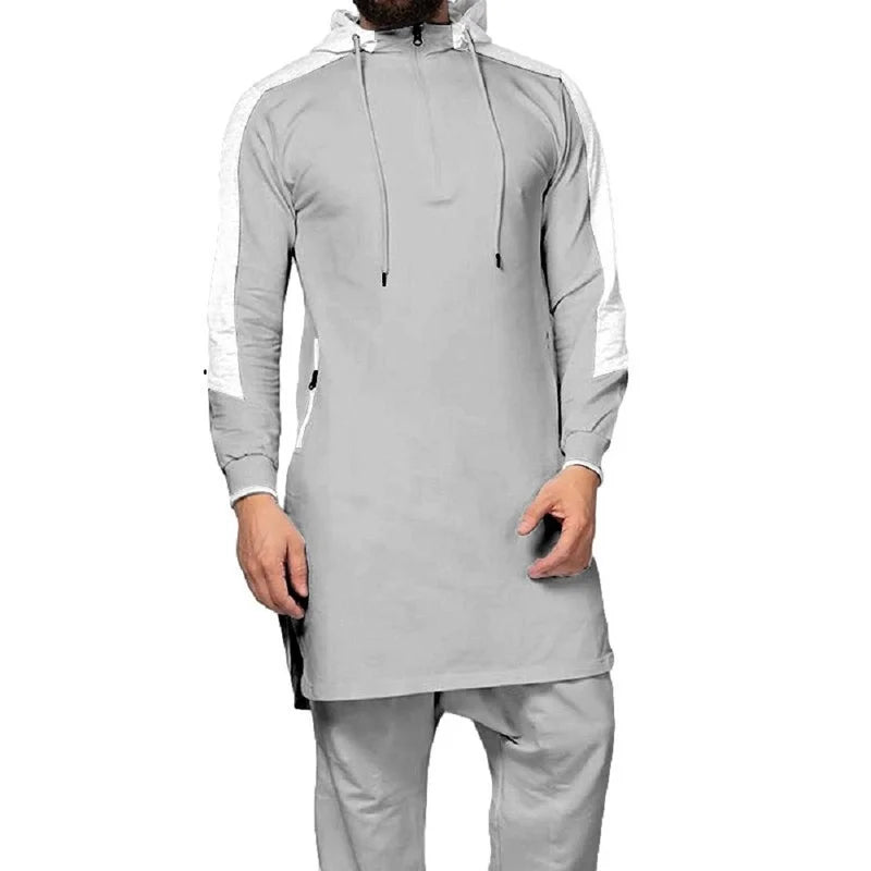Sweat Zippé Homme Col Rond — Coupe Large, Manches Longues | Printemps-Automne