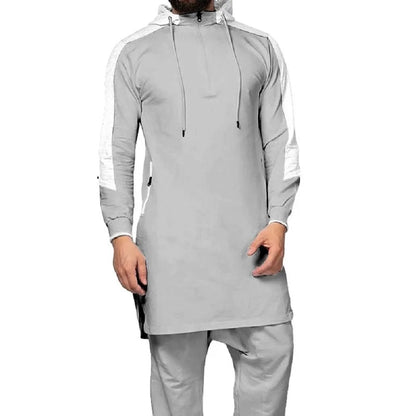 Sweat Zippé Homme Col Rond — Coupe Large, Manches Longues | Printemps-Automne