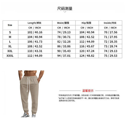 Pantalon Jogging Homme — Coupe Ample | Ceinture Élastique & Cordon | Poches | Casual | 5 Coloris | S à XXXL