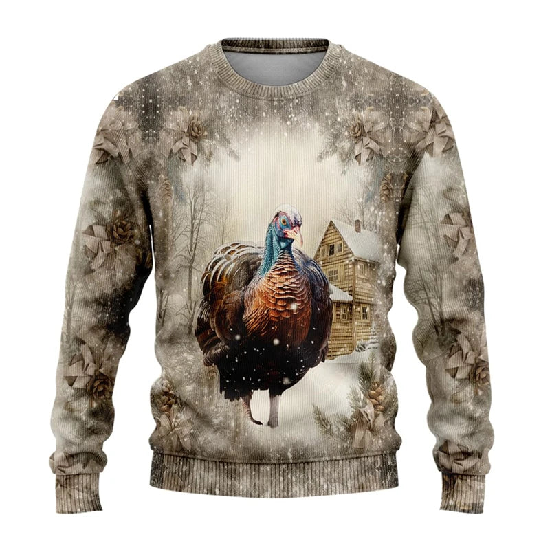 Sweat-shirt Unisexe Imprimé 3D — Style Harajuku & Y2K | Animaux de Ferme | Col Rond | Adulte & Enfant | 11 Coloris