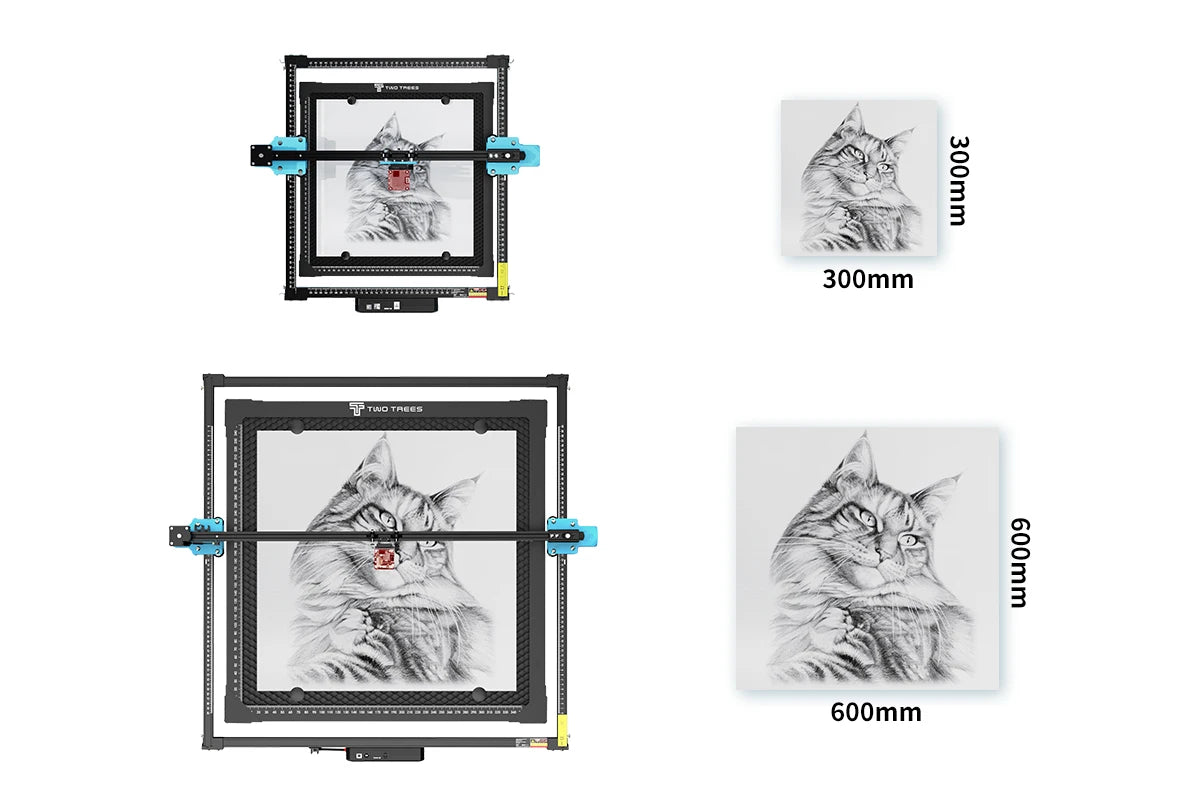 Graveur Laser deux arbres TTS 10 Pro, avec contrôle hors ligne Wifi, Machine de gravure Laser 10W pour la sculpture sur verre, métal et cuir