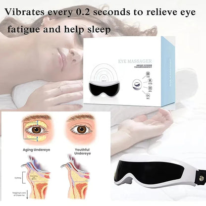 Electric Eye Massager, Eye Vision Improvement, Migraine, Forehead, Eye Care Glasses, Wireless Massage, Vibration, Health Care