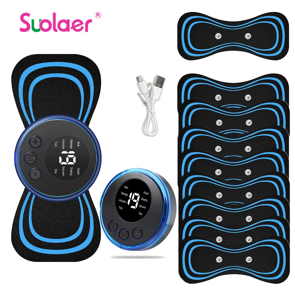 Portable EMS Electric Neck Massager, Neck Stretcher for Cervical Muscle Pain Relief and Shoulder Relaxation Massage Patch