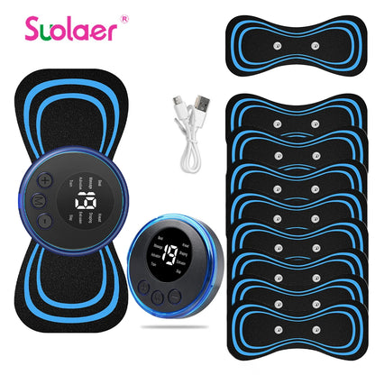 Portable EMS Electric Neck Massager, Neck Stretcher for Cervical Muscle Pain Relief and Shoulder Relaxation Massage Patch