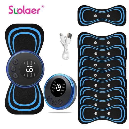 Portable EMS Electric Neck Massager, Neck Stretcher for Cervical Muscle Pain Relief and Shoulder Relaxation Massage Patch
