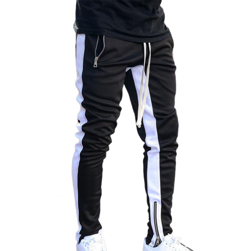 Viser de survêtement skinny pour hommes, pantalons de jogging à fermeture éclair latérale, survêtements Hip Hop Sportedly, pantalons de sport FJpouvez-vous ms, proximité Wstring