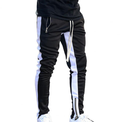 Viser de survêtement skinny pour hommes, pantalons de jogging à fermeture éclair latérale, survêtements Hip Hop Sportedly, pantalons de sport FJpouvez-vous ms, proximité Wstring