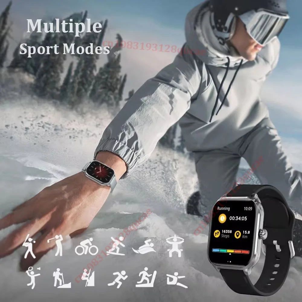 Montre Connectée 2026 Femme & Homme — Écran 2,01", Appels Bluetooth 5.0, Suivi Santé & Sport, 9 Coloris | TechNova X