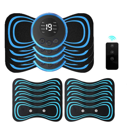 EMS Cervical Spine Massager, Mini Electric Low-Pulse TENS Neck Massager, Neck Back Body Muscle Stimulator, Arm Leg Relaxation Pads