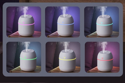 Mini Humidificateur USB 220ml — Aromathérapie, Silencieux, Arrêt Auto & 3 Coloris