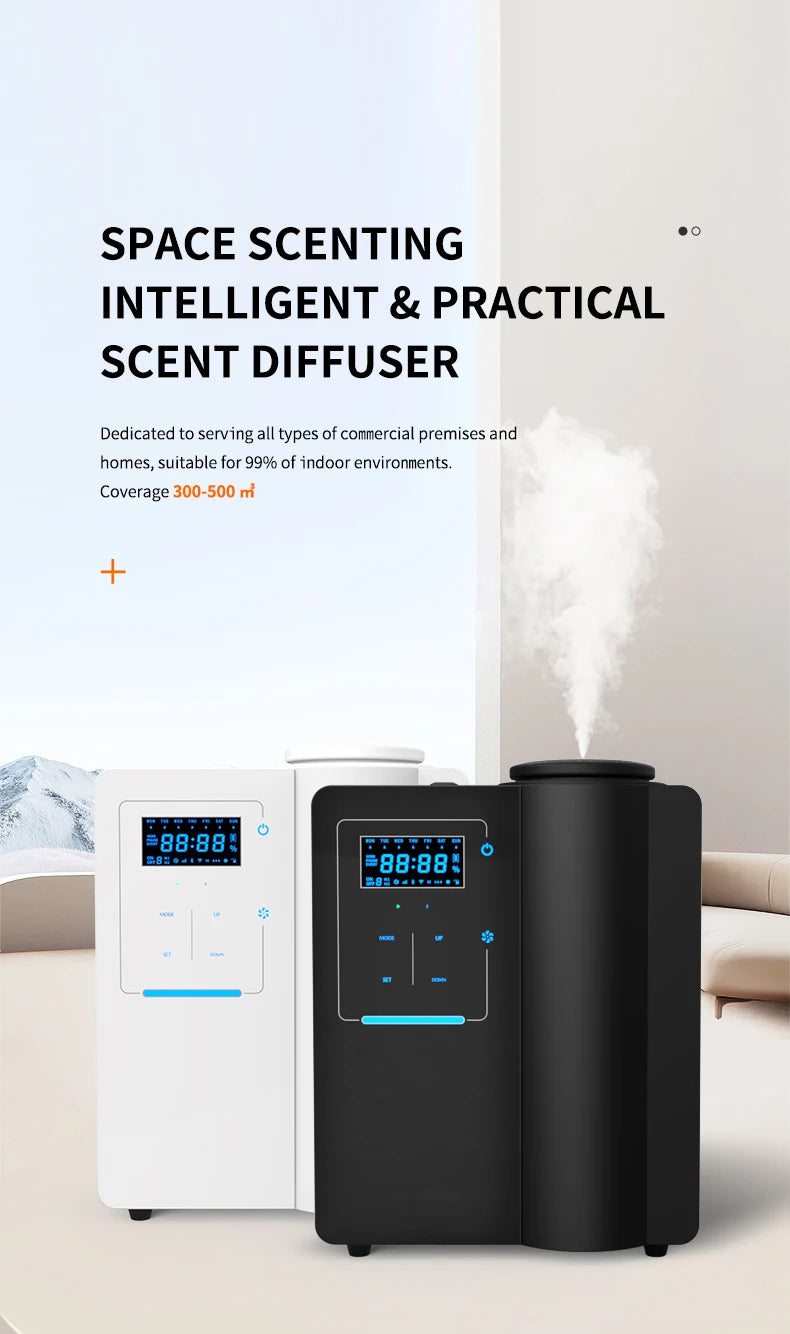 Diffuseur de Parfum Professionnel Bluetooth 200ml — Contrôle App, 300-500m³ & Alliage d'Aluminium