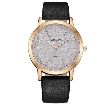 Montre Femme Quartz Minimaliste ZK0527 — Bracelet Cuir 18mm, Cadran Rond 40mm, 5 Coloris