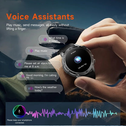 Militaire 1000mAh grande batterie montre intelligente numérique Bluetooth appel sport Smartwatch électronique montres pour homme Android 2026 nouveau