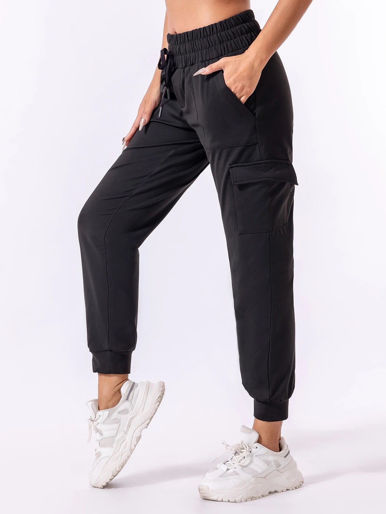 Pantalon de Survêtement Femme en Polaire — Épais & Chaud | Coupe Ample | Pieds Groupés | Cordon de Serrage | 2 Coloris | S–XXL