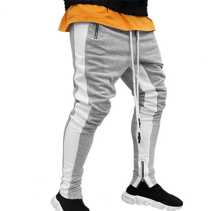 Viser de survêtement skinny pour hommes, pantalons de jogging à fermeture éclair latérale, survêtements Hip Hop Sportedly, pantalons de sport FJpouvez-vous ms, proximité Wstring
