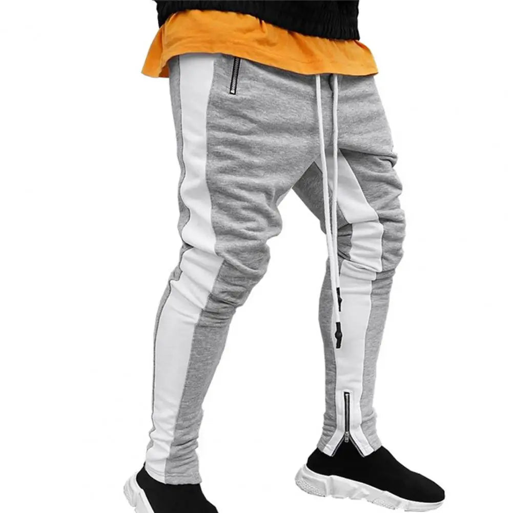 Pantalon de Survêtement Homme — Skinny | Taille Élastique & Cordon | Fermeture Éclair Latérale | Style Hip Hop | 5 Coloris | M–2XL