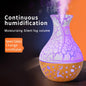 Mini Humidificateur Vase Design Bois 150ml — LED 7 Couleurs, Aromathérapie & USB 5V