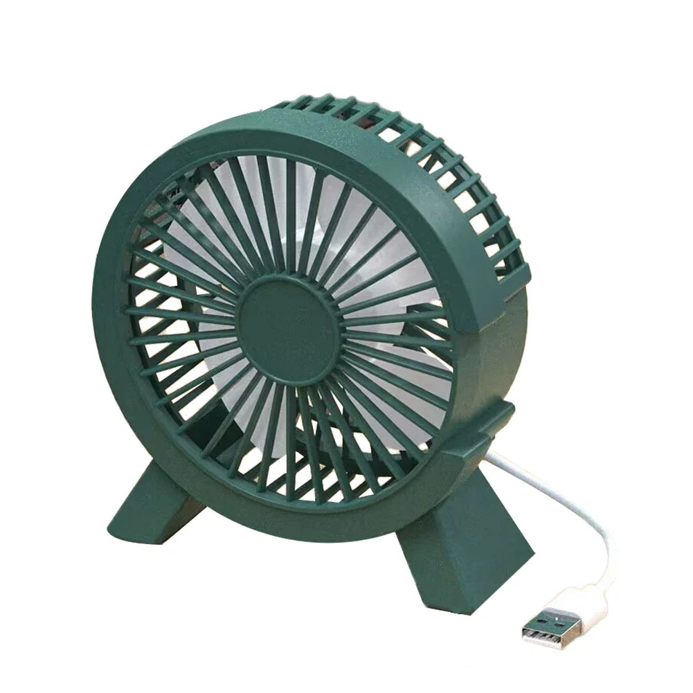 Mini Ventilateur USB Bureau 4 Pouces — Silencieux, Base Stable & 3 Coloris
