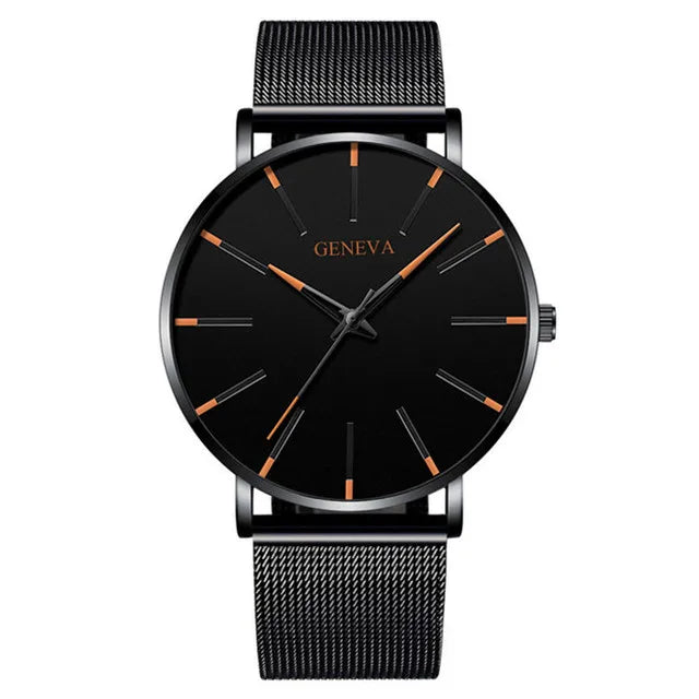 Montre Quartz Minimaliste Homme DIJANES KL959 — Ultra-Fine 8 mm, Bracelet Maille ou Cuir, Verre Hardlex, 9 Coloris | TechNova X