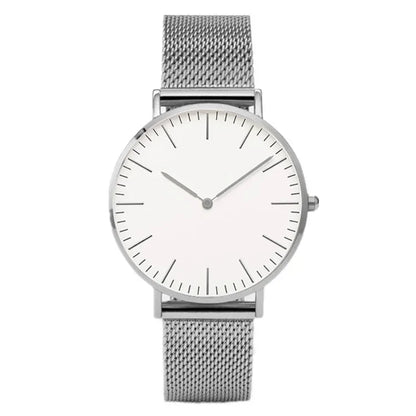 Montre Quartz Fashion TINUORA — Bracelet Acier Inox, Cadran 38mm, Style Luxe Casual, 17 Coloris