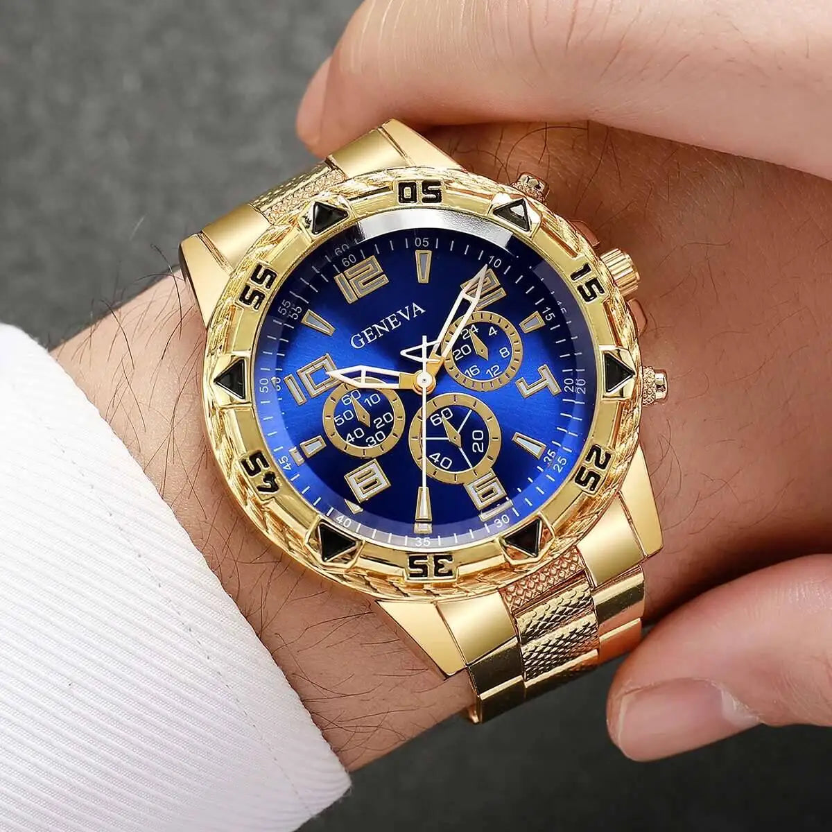 Lot 2 Montres Quartz Homme Business — Grand Cadran 45 mm, Boîtier Alliage, Chiffres Arabes, 4 Styles | TechNova X