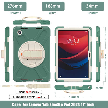 Pour Lenovo Xiaoxin Pad 2024 Tab M11 TB-330FU TB-331FC 11 pouces étui robuste housse hybride avec bandoulière antichoc Capa