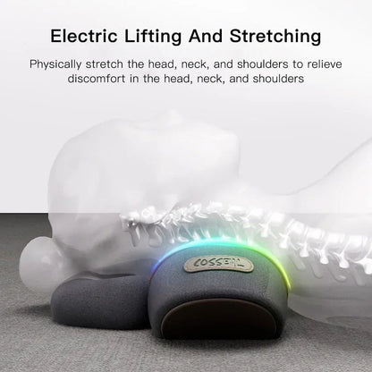 Electric Neck Massager Pillow Cervical Stretcher Heating Vibration Massage Back Orthopedic Traction Sleeping Pillows Support
